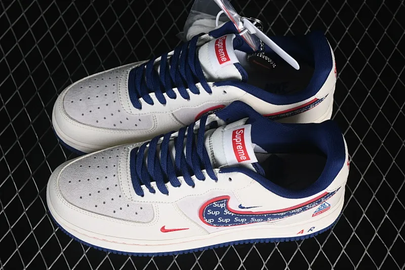 All categories Nk Air Force 1 Air Force series Nk Air Force 1 Low Air Force low-top Nike Air Force 1'07 Low Sup joint white, red and blue three small hooks Air Force 1 low-top casual sneakers DD1982-328